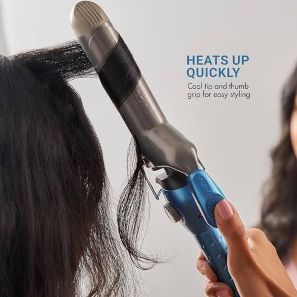 BaByliss Blue and Silver Curling Iron